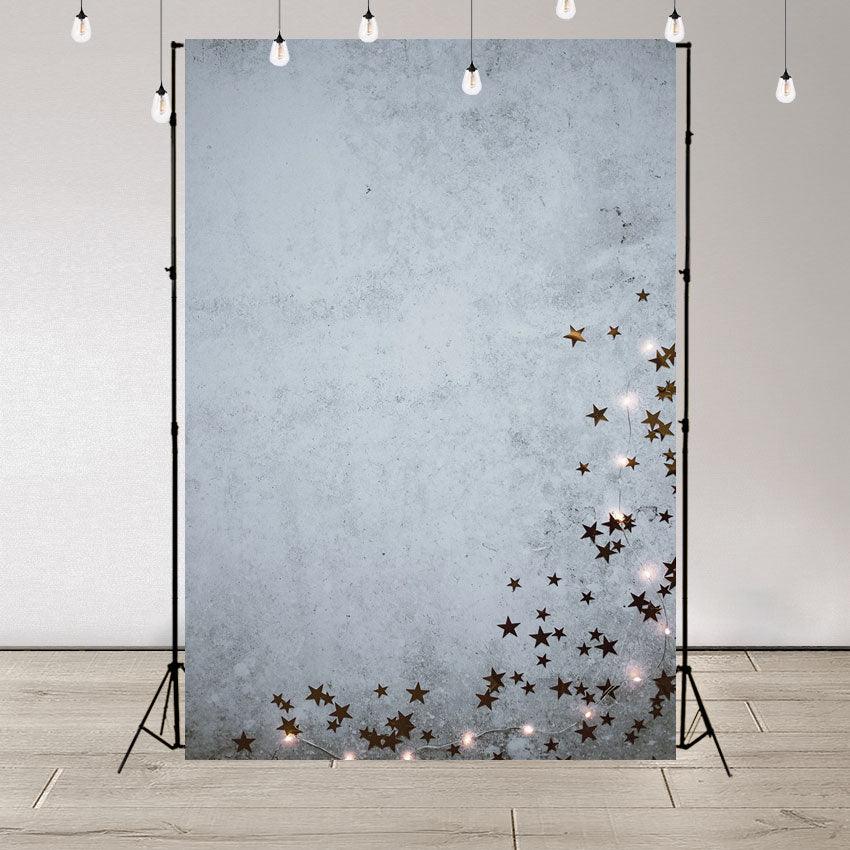 Gold Star Abstract Photography Backdrop for Picture