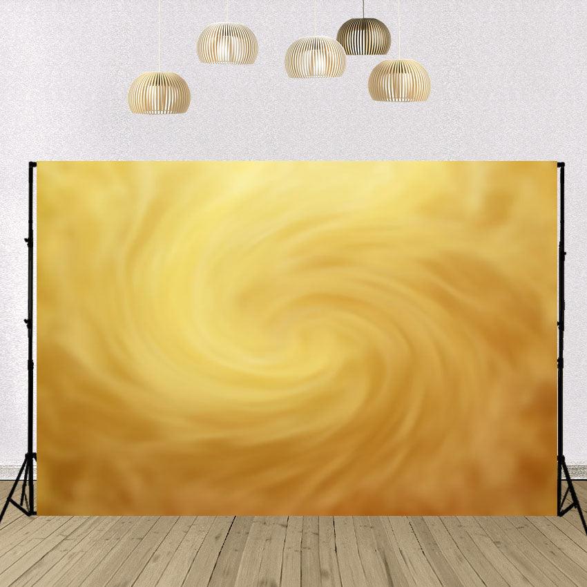 Abstract Golden Vortex Photography Backdrop