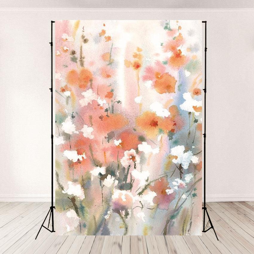 Abstract Flowers Photography Backdrops for Wedding