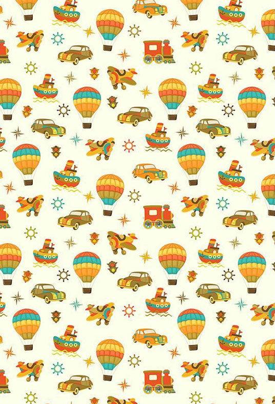 Printed Hot Air Balloon Car Boat Backdrop For Photography