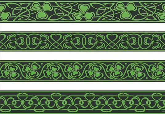 St. Patrick's Day Green Backdrop Clover Leaves Background