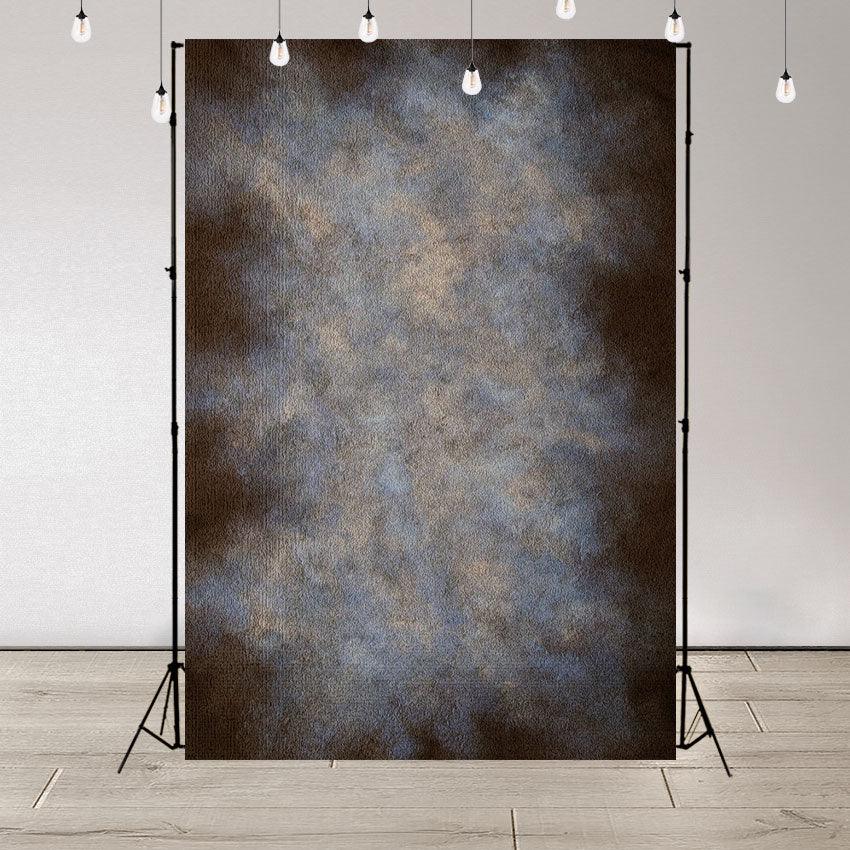 Brown and Blue Mottled Abstract Photography Backdrop for Studio