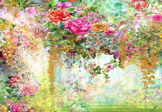 Floral Birthday Baby Show Photo Booth Prop Backdrop