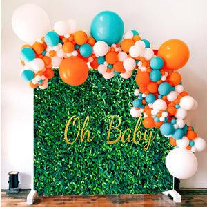 Fresh Green Leaves Photography Backdrop for Baby Shower