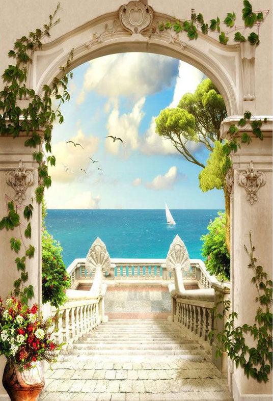 Spring Season Beautiful Scenery Outside the Arch Backdrop for Photography