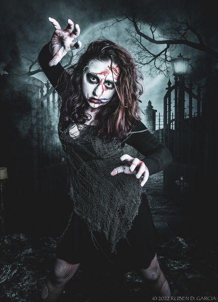 Door of hell Bright Moon Halloween Photography Backdrops