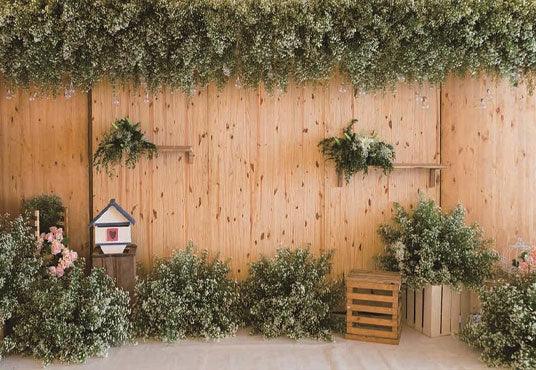 Straw Autumn Wooden Barn Photo Backdrops