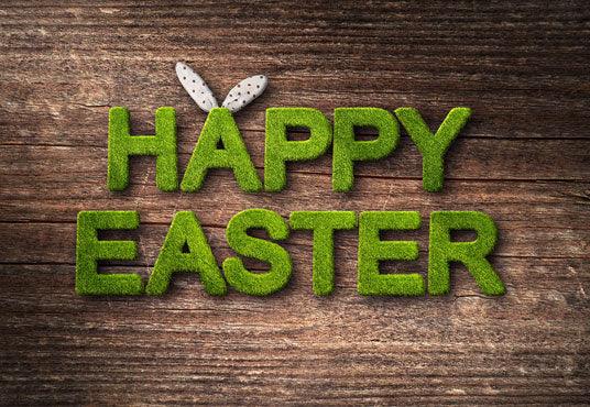 Happy Easter Brown Wood Wall Spring Backdrops for Picture