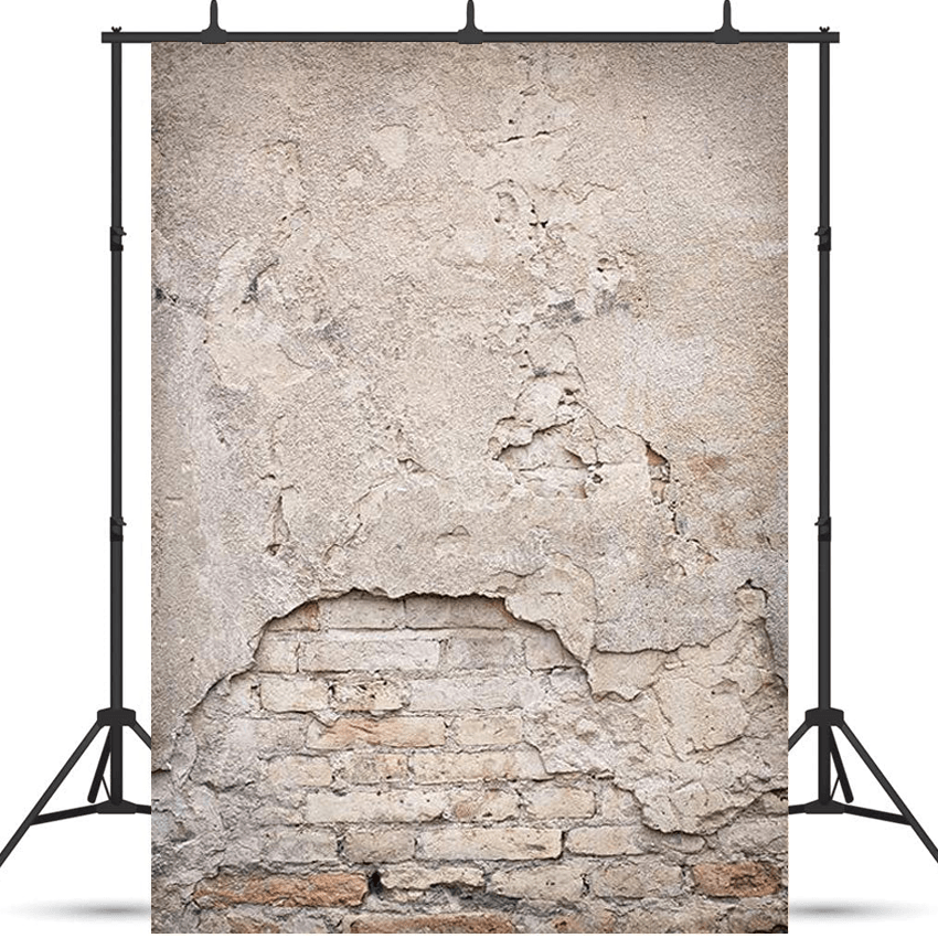 Broken and Peeling Brick Wall Backdrop For Photography Background