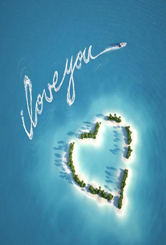 I LOVE YOU Backdrop Mother's Day Blue Photography Background