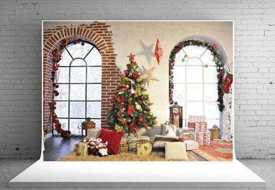 Christmas Window Photography Backdrops