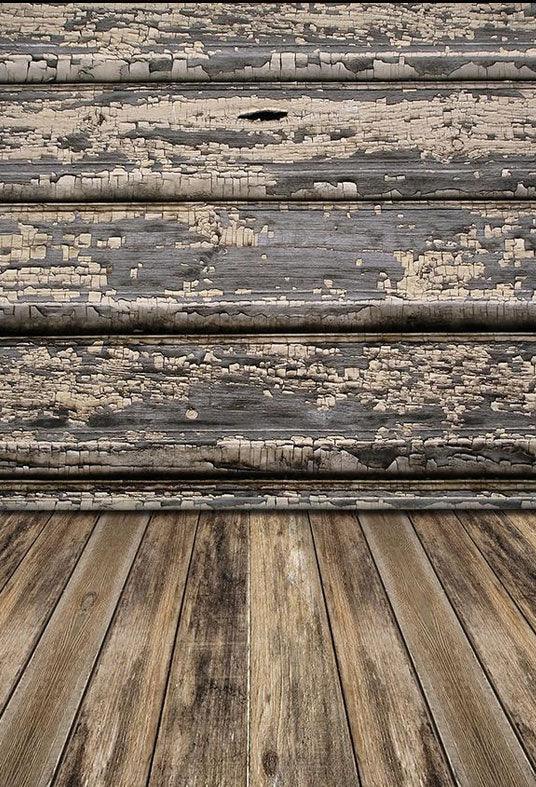 Old Dark Brown Wood Floor Texture Backdrop for Photography