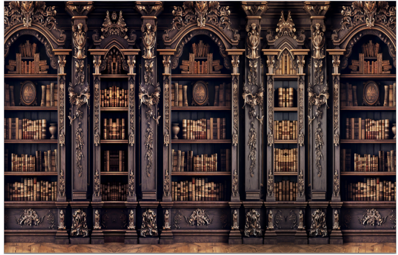 Elegant Royal Library Bookshelf Backdrop for Photography SBH0759