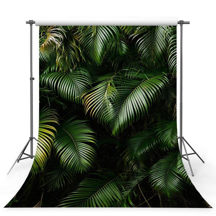 Green Tropical Leaves Wall Backdrop for Studio Photography Background