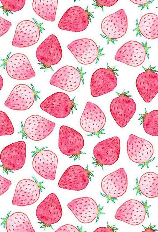 Fresh Red Strawberry Backdrop for Photography