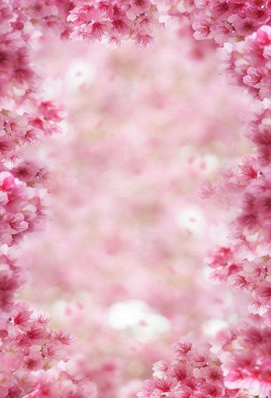 Bokeh Painted Red Flowers Background For Photography Backdrop