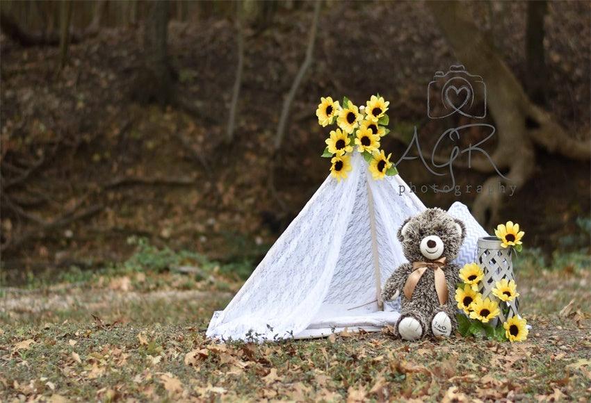 Wigwam Baby Show Sun Flowers Backdrop for AGR Photography