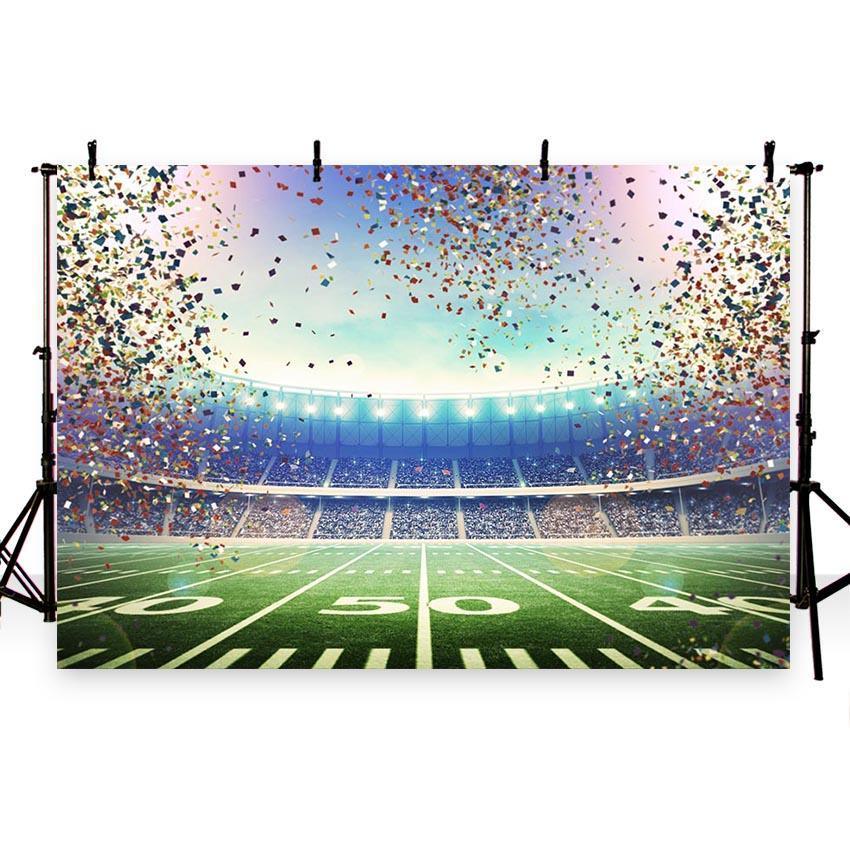 Green Grassland Championship Backdrop Football Field Photography Background