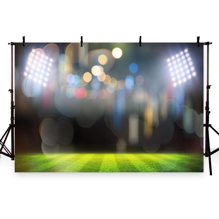 Sports Bokeh Stadium Backdrop Football Field Photography Backgrounds