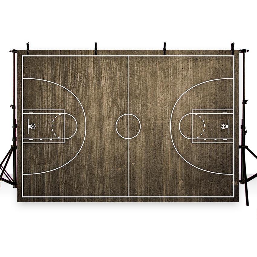 Wood Floor Backdrop Basketball Field Pattern Photography Background