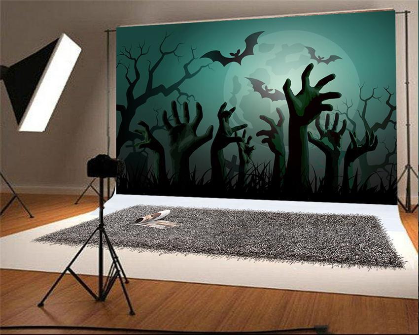 Cemetery Halloween Photo Studio Backdrops
