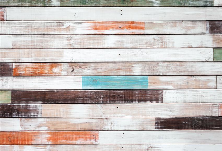 Light Wood Grain White wooden Backdrop for Party