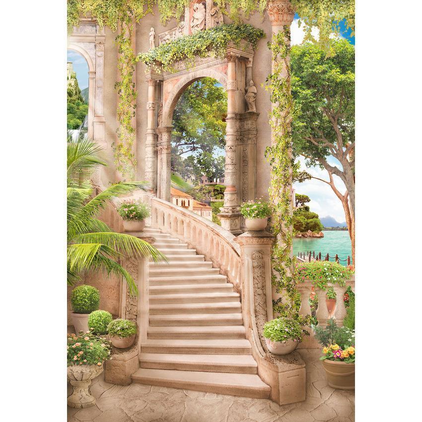 Spring Season Beautiful Castle Scenery Backdrop for Photography