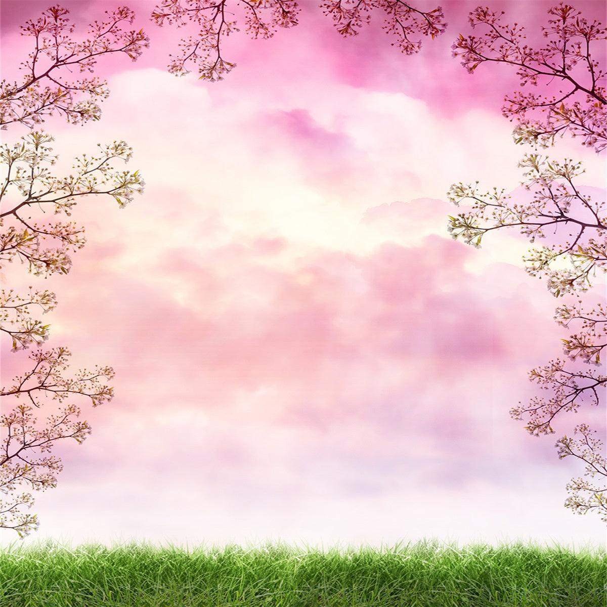 Spring Branches Pink Cloud Backdrops
