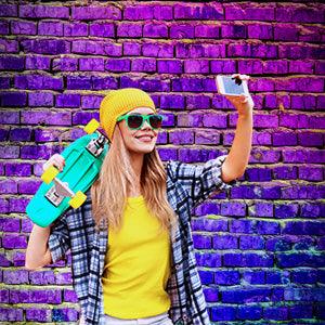 Indigo Brick Wall Image Digital Background Backdrop for Photo Studio K17369