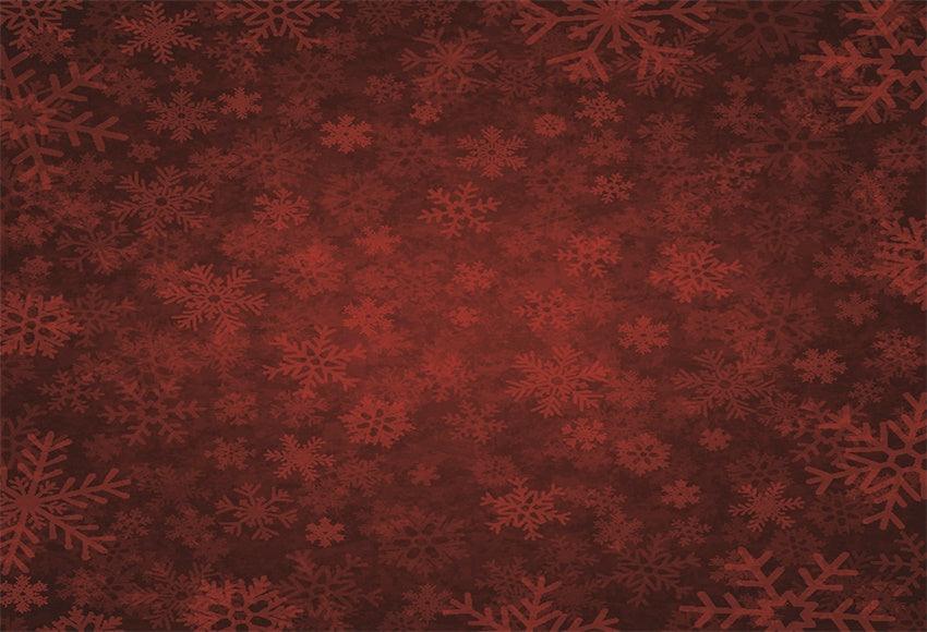 Burgundy Snowflake Christmas Photo Booth Prop Backdrops