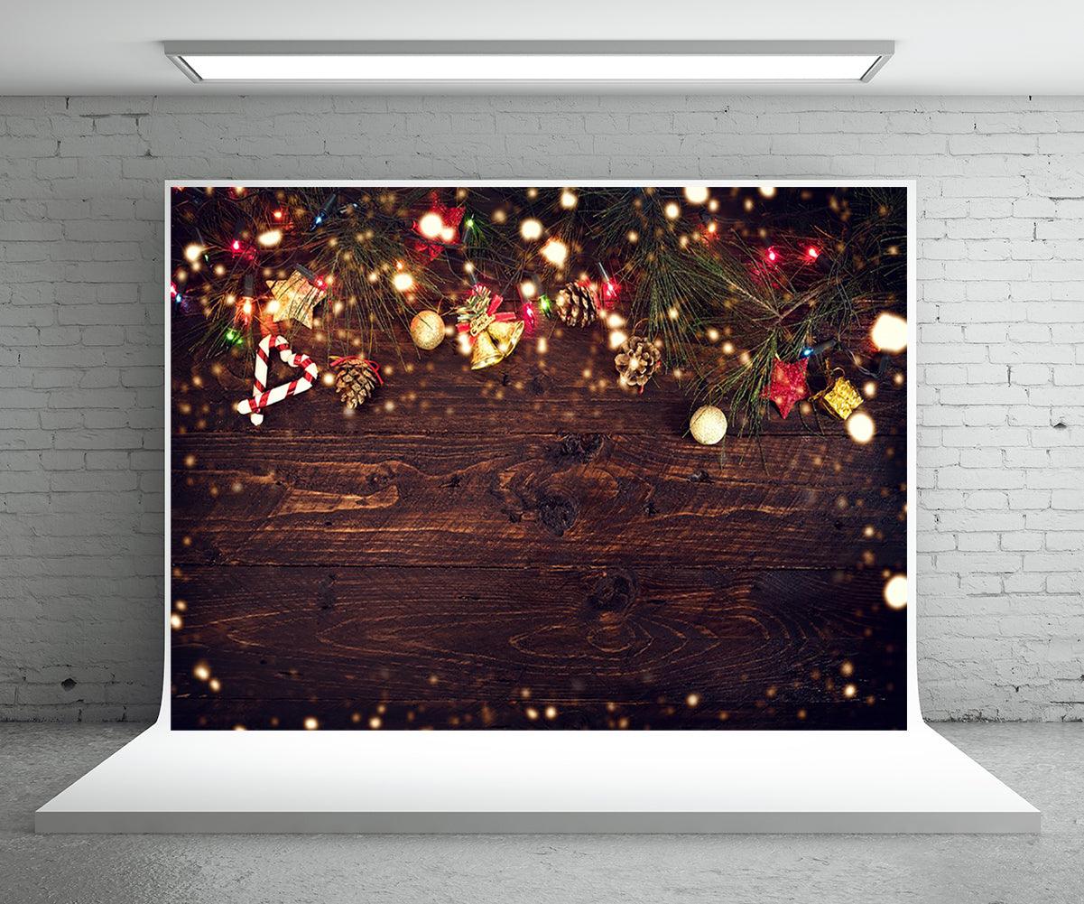 Christmas Wood Wall Photo Backdrop