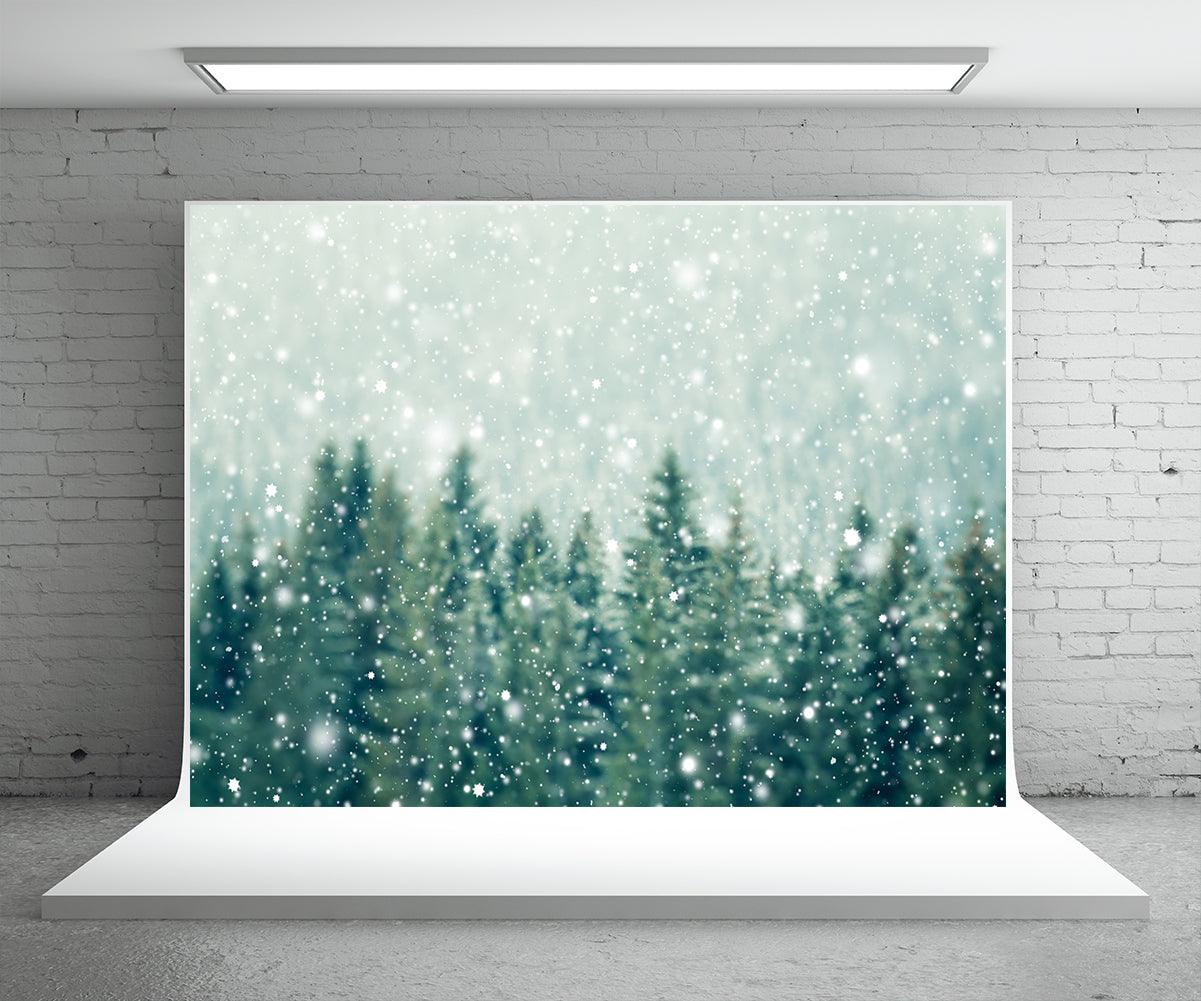 Pine Green Forest Photography Backdrops