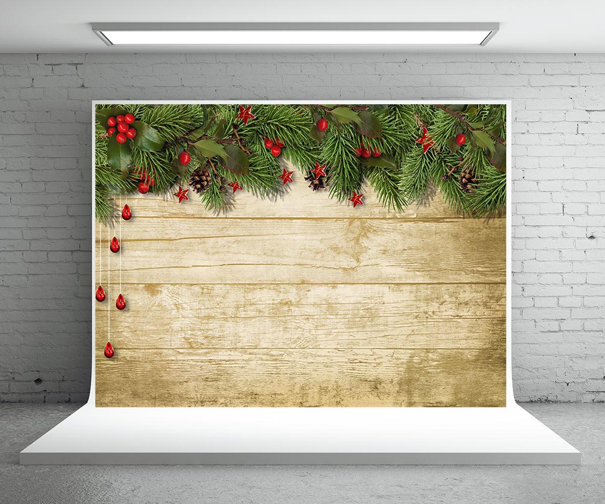 Christmas white wood plank photography background