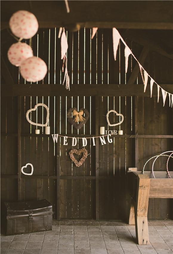 Vintage Bran Wedding Theme Photography Backdrops