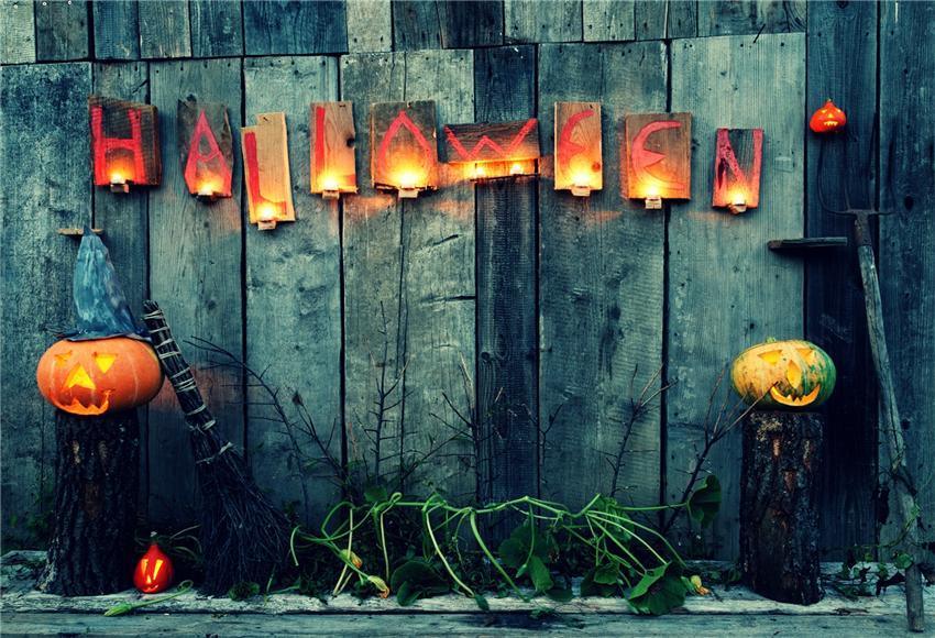 Wood Halloween Photography Backdrops