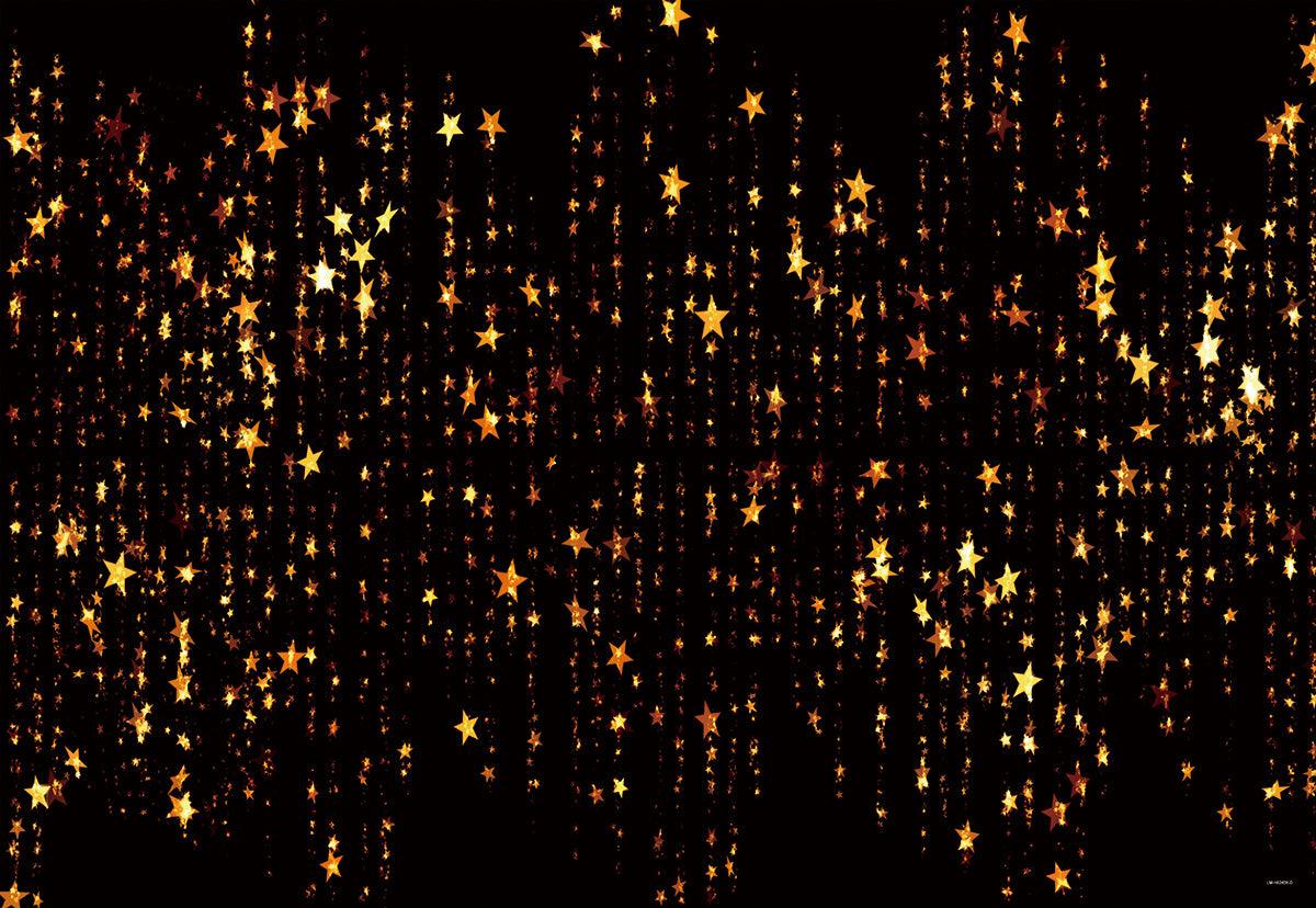 Black Gold Star Bokeh Photography Backdrops for Birthday Photos