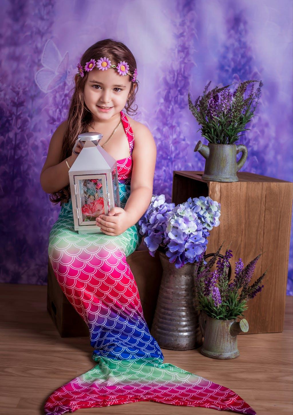 Lavender Floral Butterfly Photo Booth Backdrops