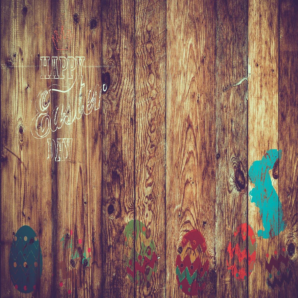 Happy Easter Dark Brown Backdrops