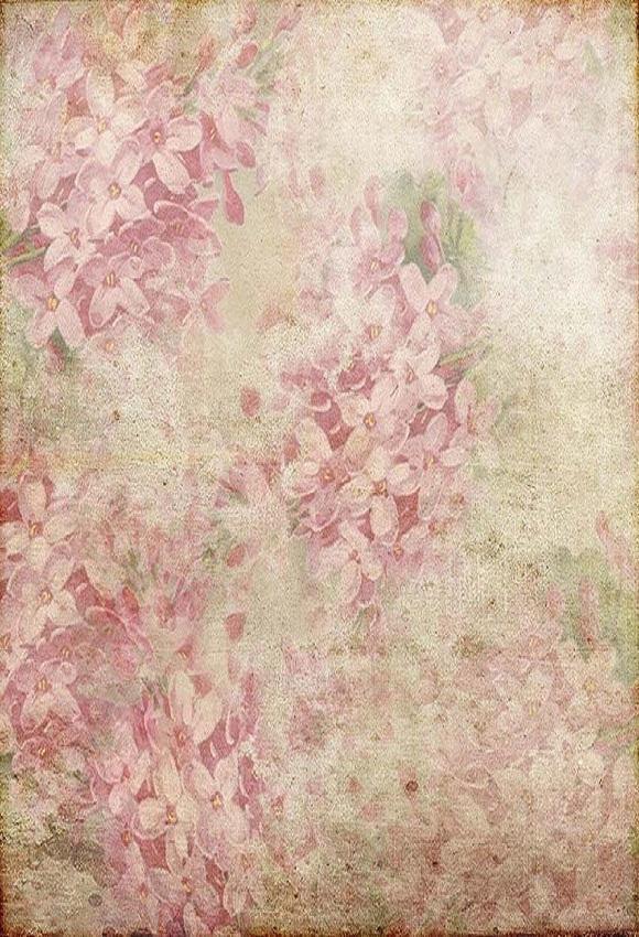 Watercolor Painting Pink Background Printed Blurred Photography Backdrop
