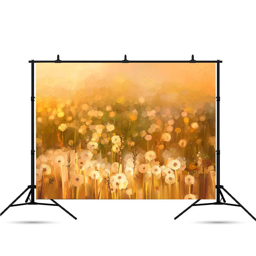 Oil Painting Floral Daisy-chamomile Flowers Vintage Backdrop for Photography Photo Studio SBH0023