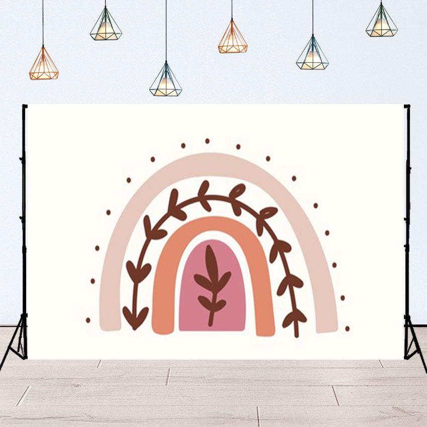 Boho Rainbow Pastel Colors Nursery Decoration Photography Backdrop SBH0136