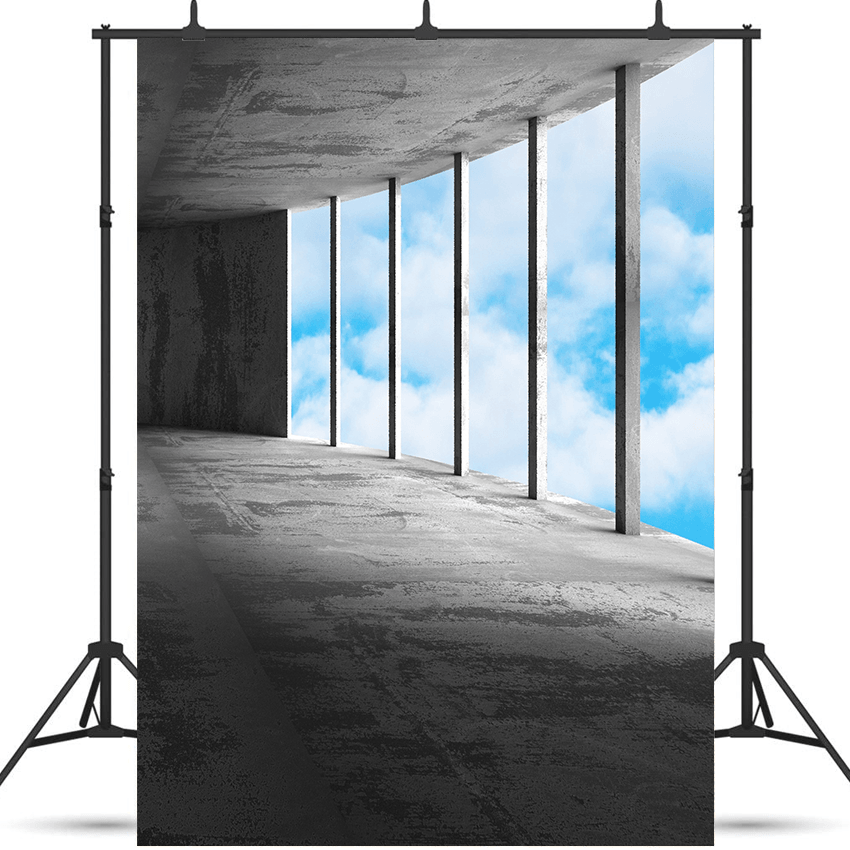 Concrete Architecture Empty Room Photography Backdrop SBH0314