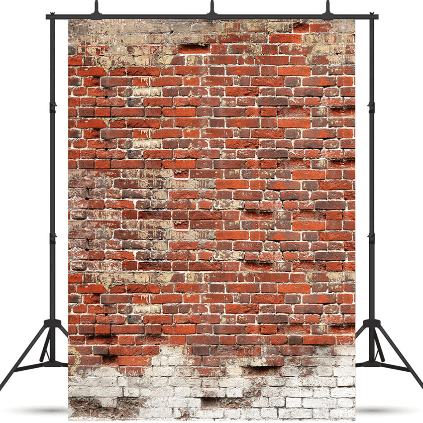 Old Red Brick Wall Backdrop for Photography SBH0349