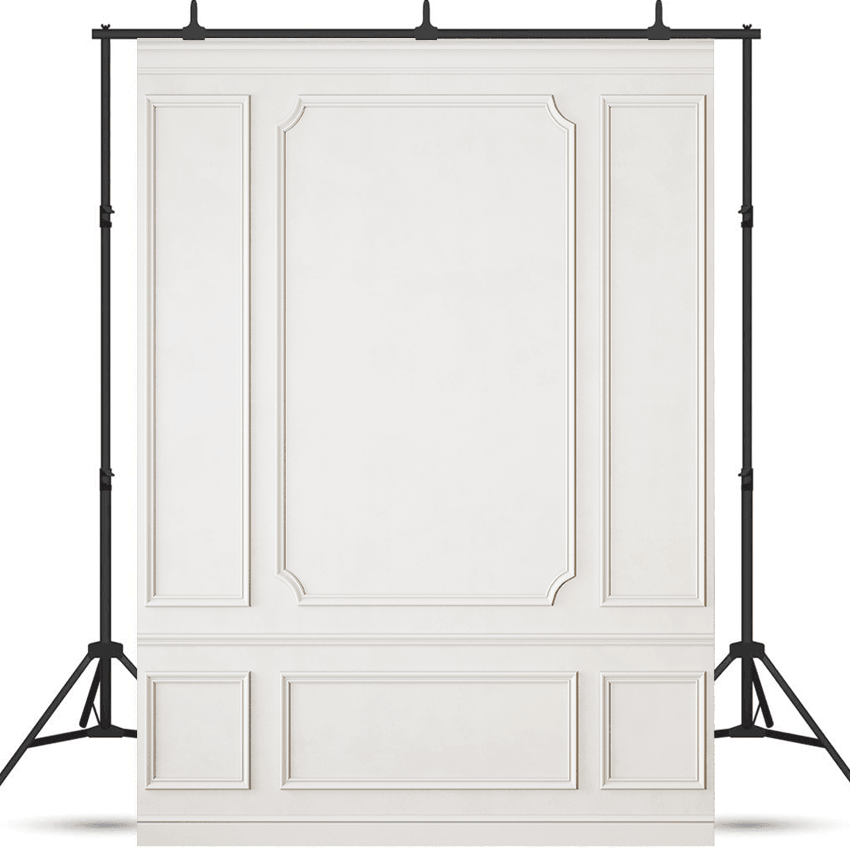 Modern Classic White Interior Wall Backdrop SBH0460