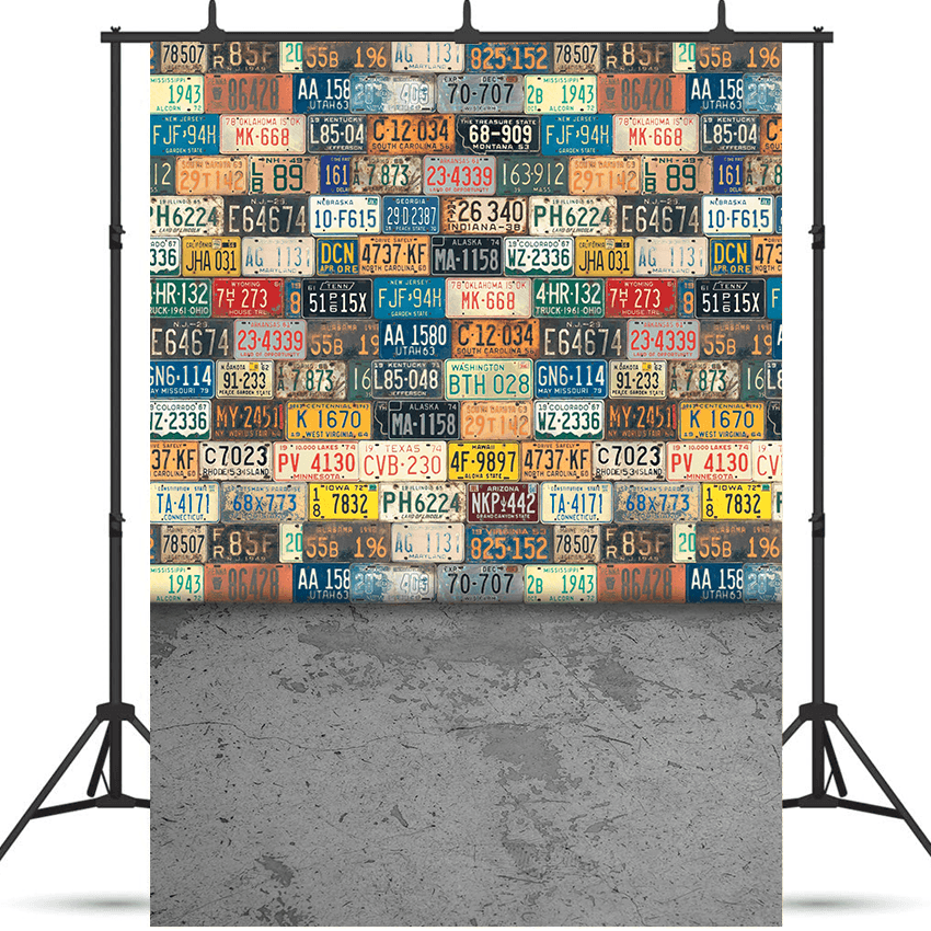 Car Licence Number Plates Background Backdrop SBH0576