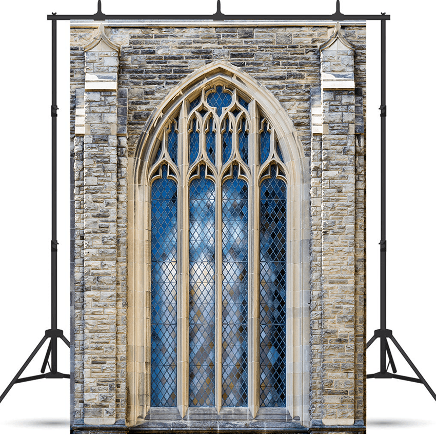 Gothic Old Church Window Backdrop for Photo SBH0611