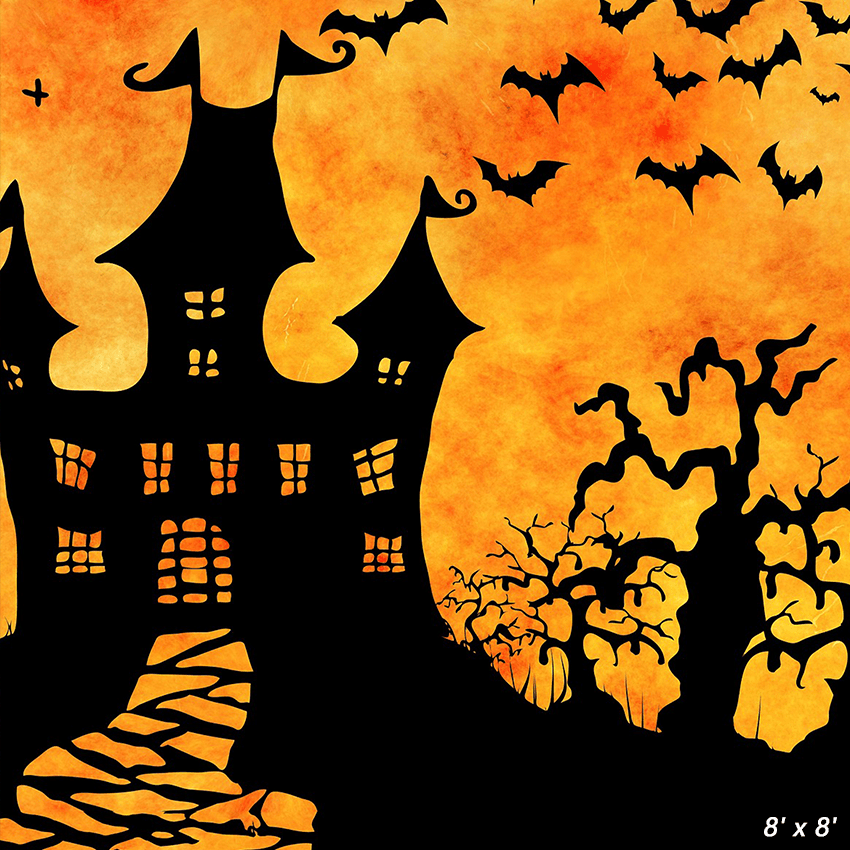 Halloween Spooky Haunted House Photo Backdrop SBH0631