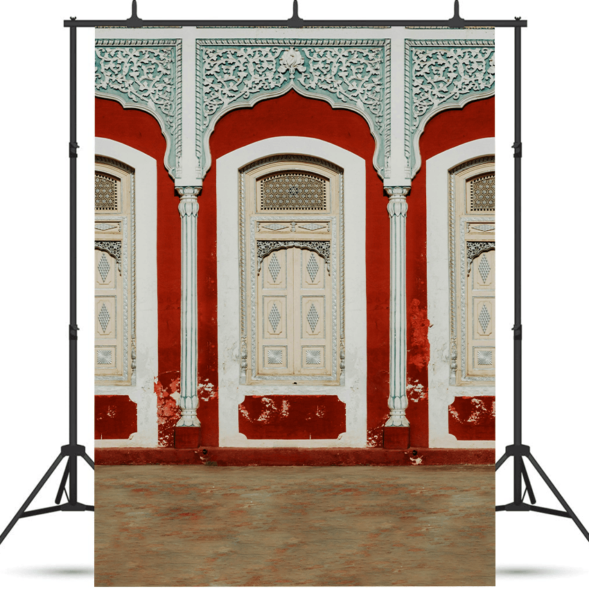 Old Decorated Building Awesome Design Photography Backdrop SBH0720