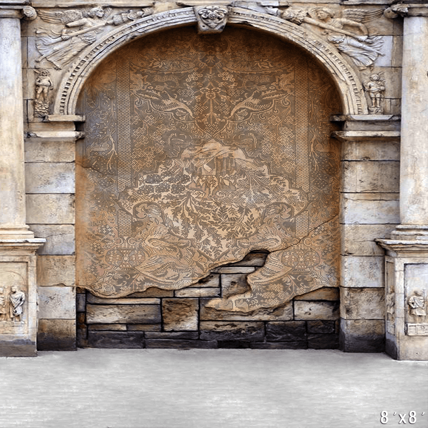 Old Historical Fortress Stone Fortification Backdrop for Photo SBH0724