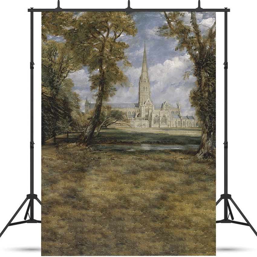 Salisbury Cathedral from the Garden Backdrop SBH0731